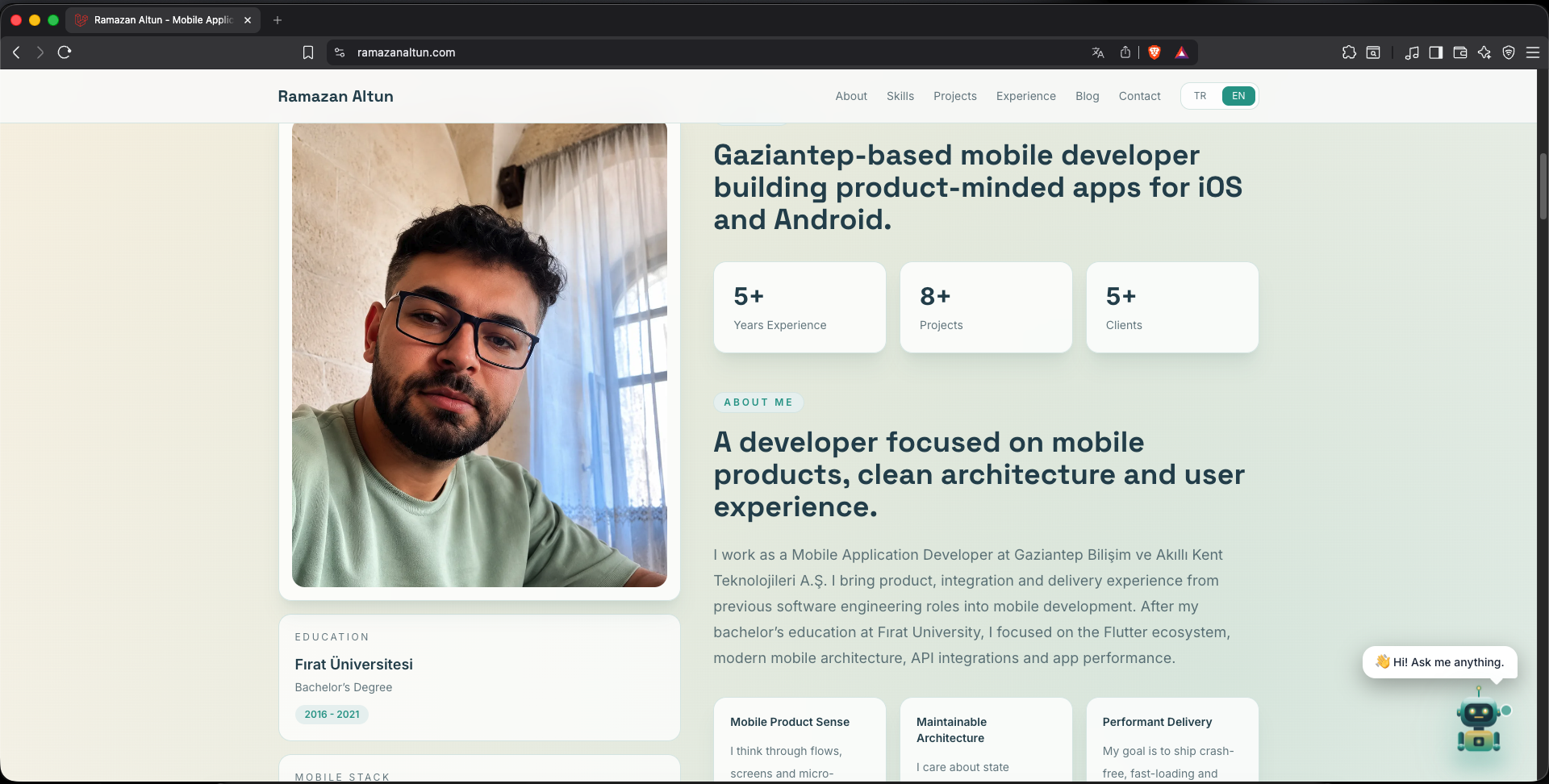Ramazan Altun Portfolio Website