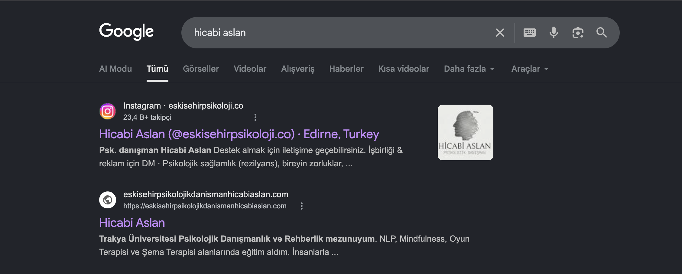 Hicabi Aslan Psychology — Appointment & CMS Platform